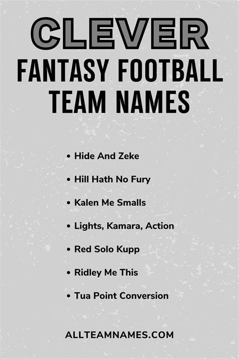 150+ Funny Fantasy Football League Names (Updated 2024).